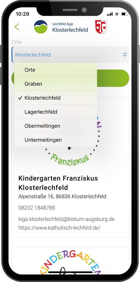 Filtermöglichkeiten in der App
