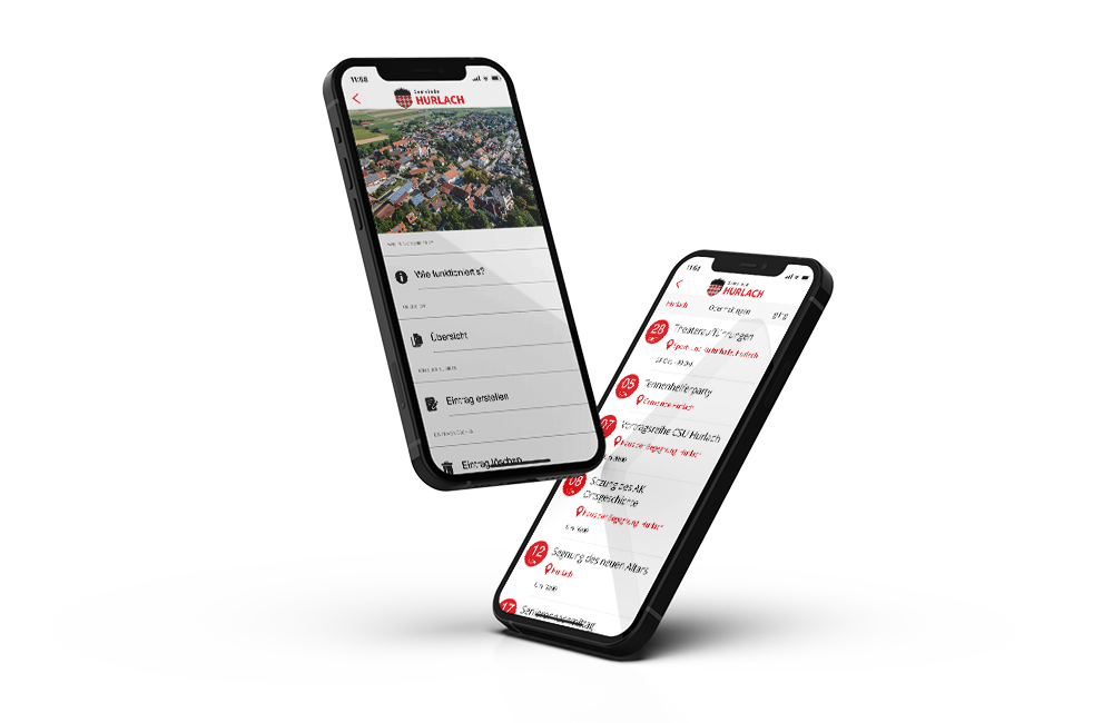 Screens der Hurlach App